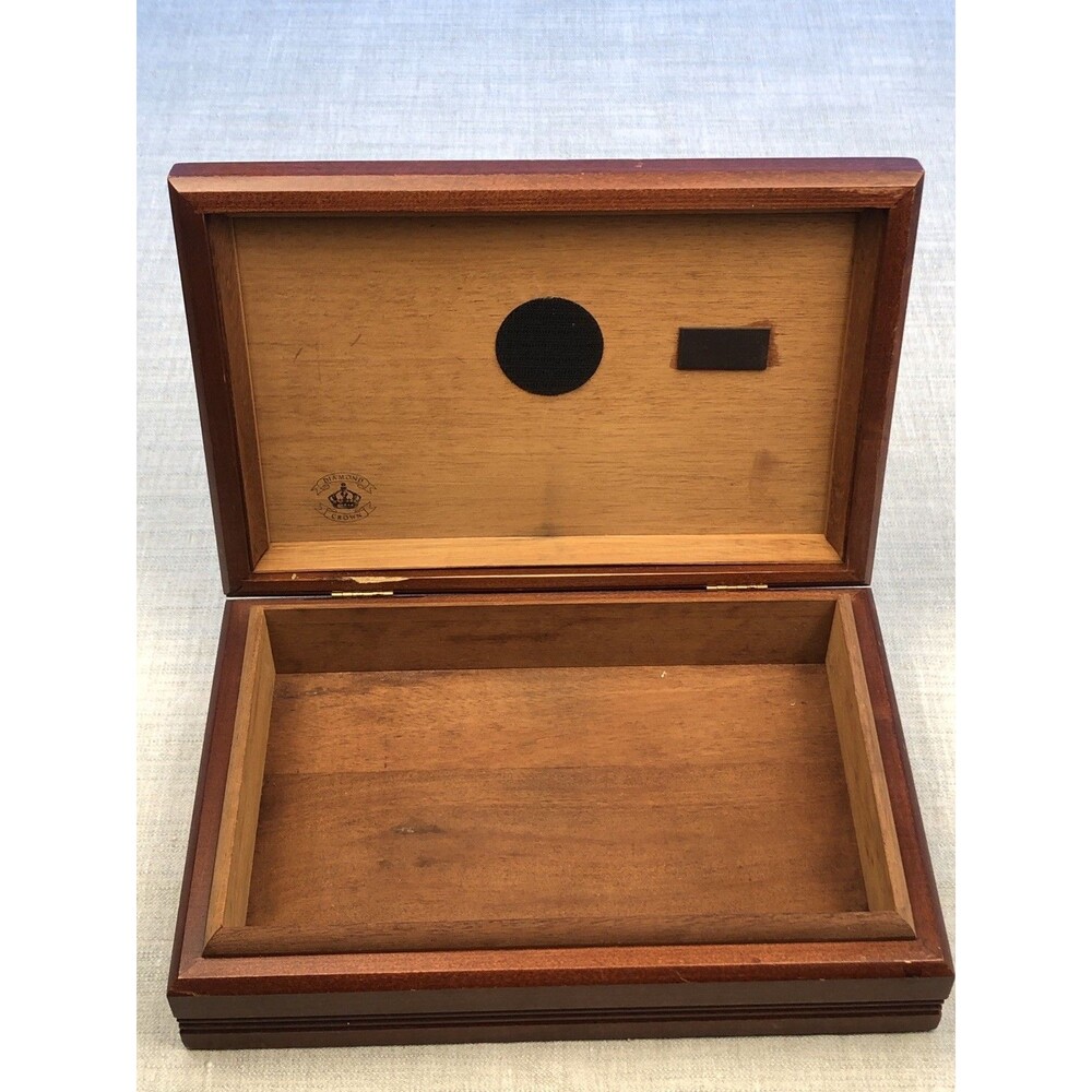 Diamond Crown Cigar Humidor by Reed & Barton - Solid Wood Crafts, Keepsake Box